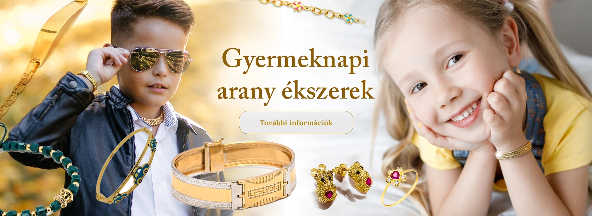 Gyermeknapi arany ékszer kollekció
